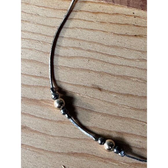 Sterling Silver Beaded Chain Bracelet With Lobster Clasp 1.42g - Picture 6 of 7